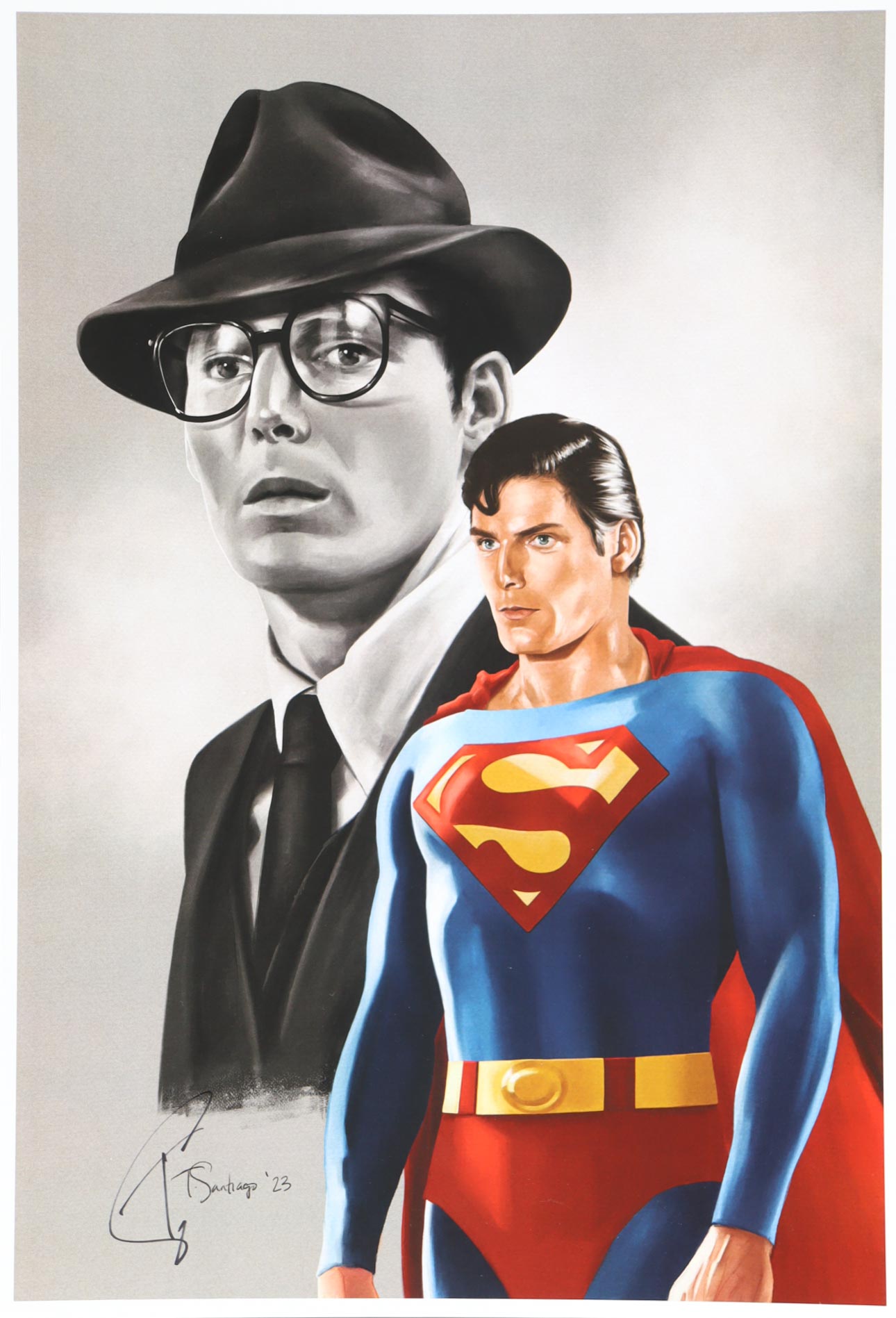 "Superman" DC Comics 13x19 Lithograph by Tony Santiago (PA) at PristineAuction.com "Superman" DC Comics 13x19 Lithograph by Tony Santiago (PA) at PristineAuction.com