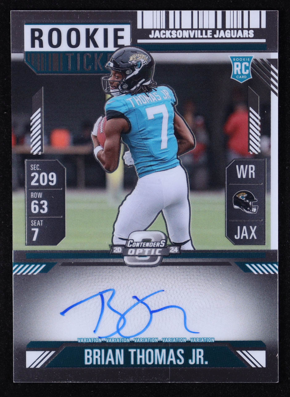 Brian Thomas Jr. 2024 Panini Contenders Optic Variations #103 Autograph RC at PristineAuction.com Brian Thomas Jr. 2024 Panini Contenders Optic Variations #103 Autograph RC at PristineAuction.com