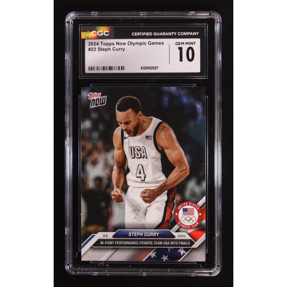 Steph Curry 2024 Topps Now Olympic Games #2 (CGC 10) at PristineAuction.com