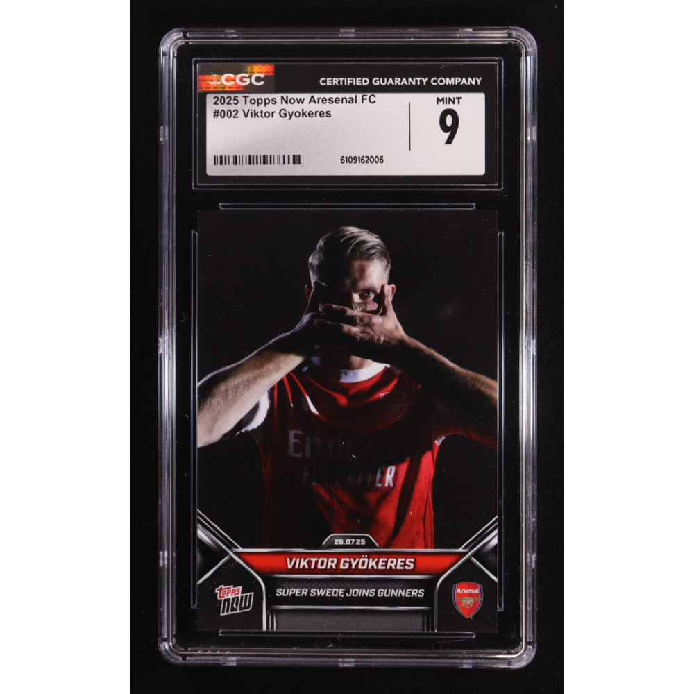 Viktor Gyokeres 2025-26 Arsenal Topps Now #002 (CGC 9) at PristineAuction.com