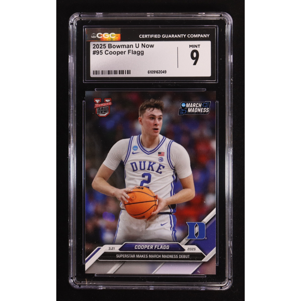 Cooper Flagg 2025 Bowman University Now #95 RC (CGC 9) at PristineAuction.com