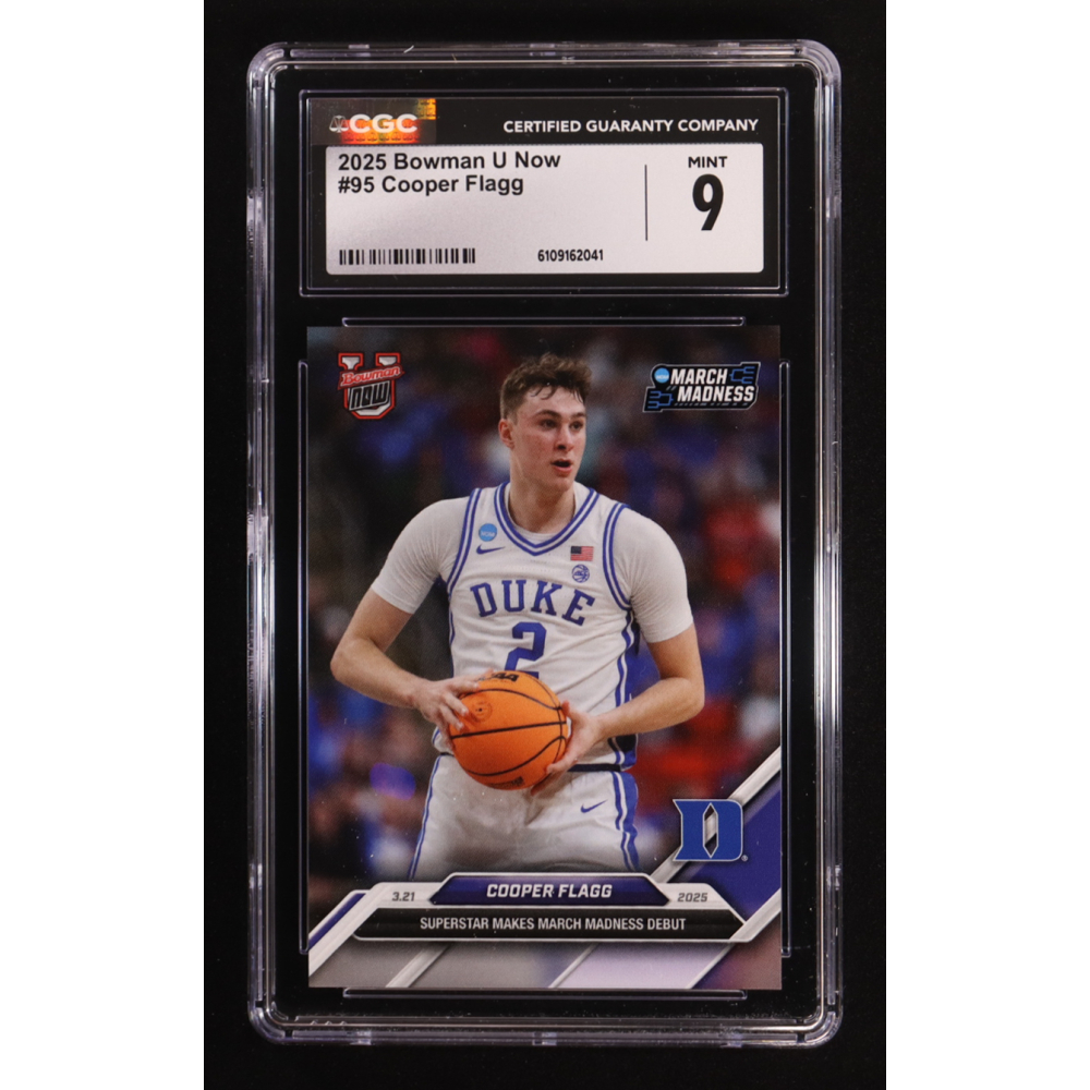 Cooper Flagg 2025 Bowman University Now #95 RC (CGC 9) at PristineAuction.com