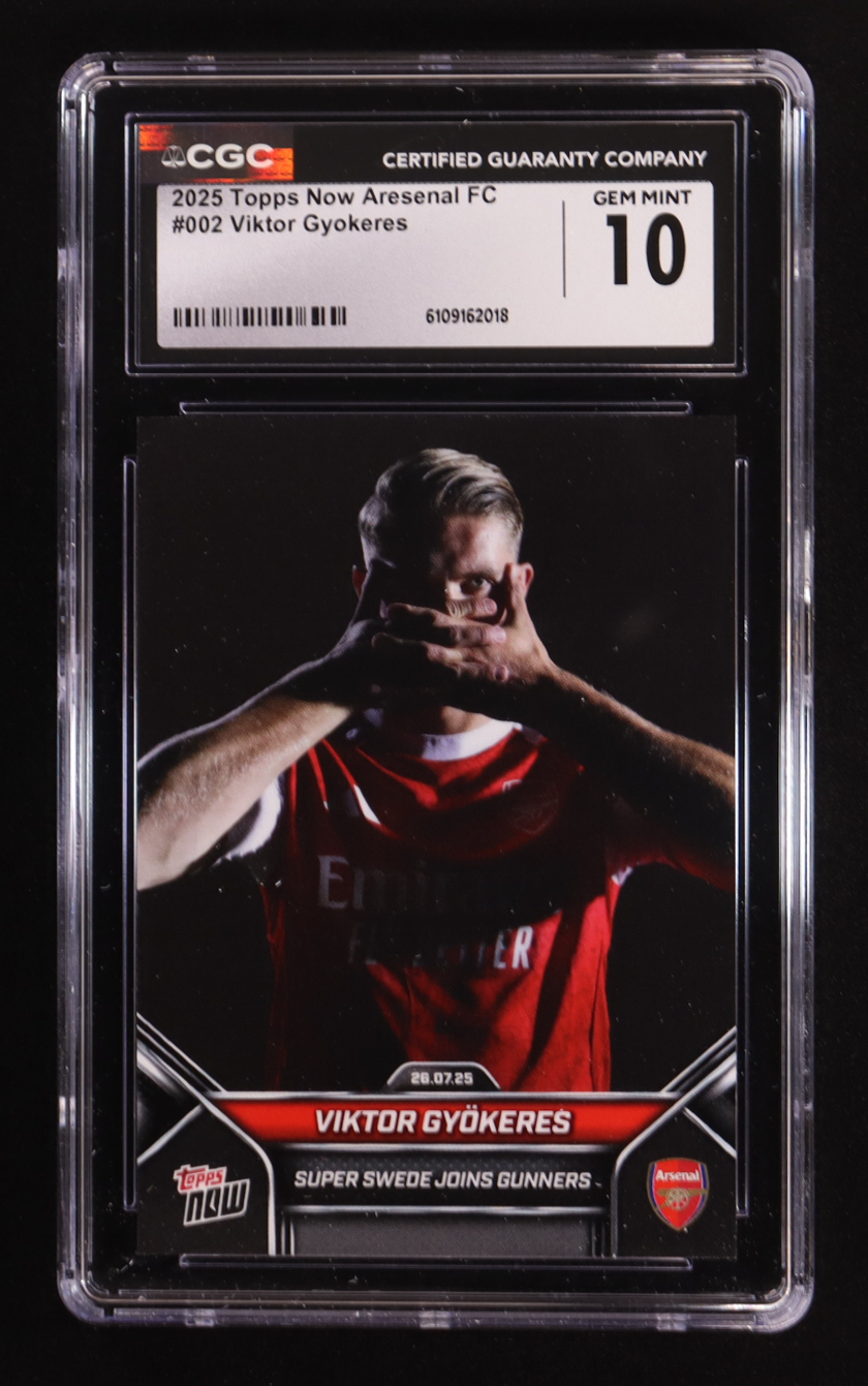 Viktor Gyokeres 2025-26 Arsenal Topps Now #002 (CGC 10) at PristineAuction.com Viktor Gyokeres 2025-26 Arsenal Topps Now #002 (CGC 10) at PristineAuction.com