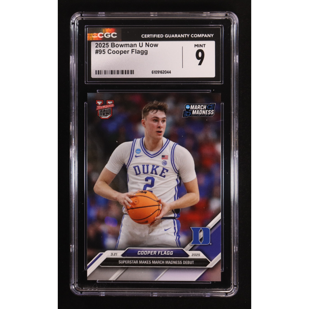 Cooper Flagg 2025 Bowman University Now #95 RC (CGC 9) at PristineAuction.com