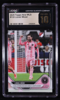 Lionel Messi 2025 Topps Now MLS #133 (CGC 10 | Pristine Black Label) at PristineAuction.com