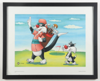 "Looney Tunes Sylvester Golfing" LE Custom Framed Art Print Display at PristineAuction.com