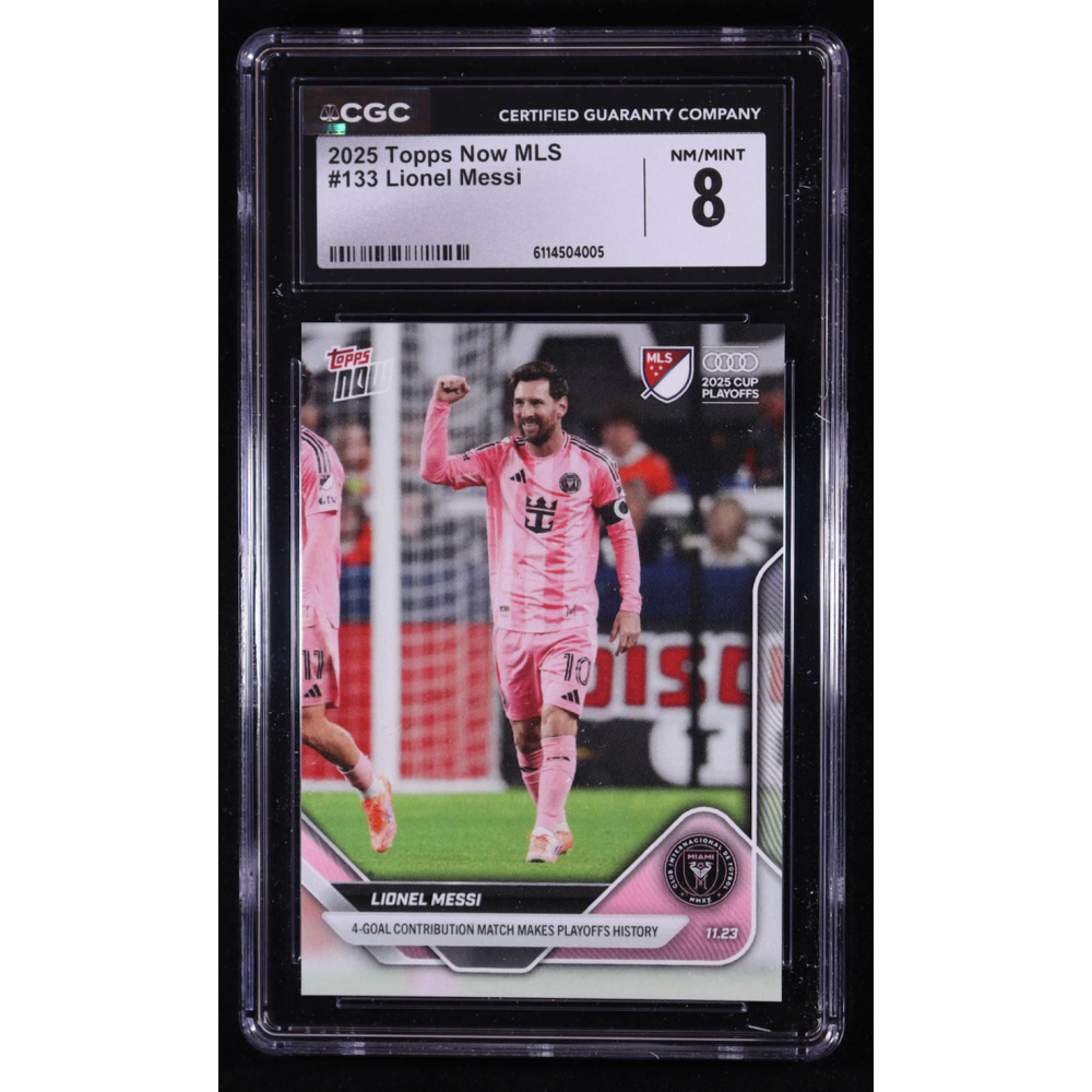 Lionel Messi 2025 Topps Now MLS #133 (CGC 8) at PristineAuction.com