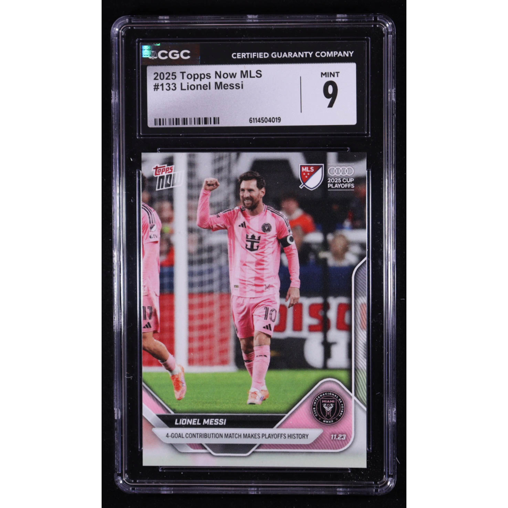 Lionel Messi 2025 Topps Now MLS #133 (CGC 9) at PristineAuction.com