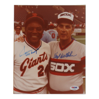 Willie Mays & Hoyt Wilhelm Signed 8x10 Photo (PSA) at PristineAuction.com
