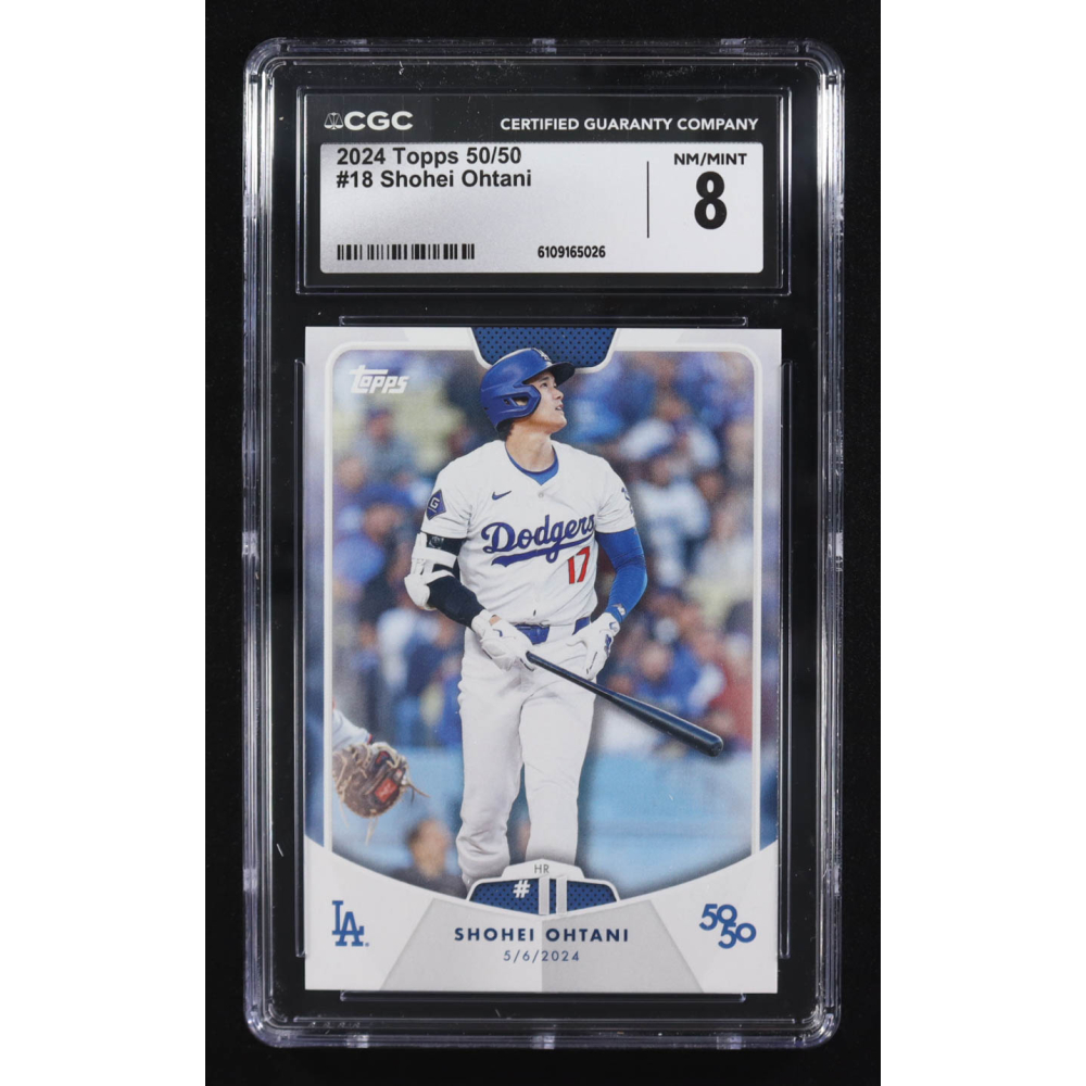 Shohei Ohtani 2024 Topps 50/50 Ohtani #18 (CGC 8) at PristineAuction.com