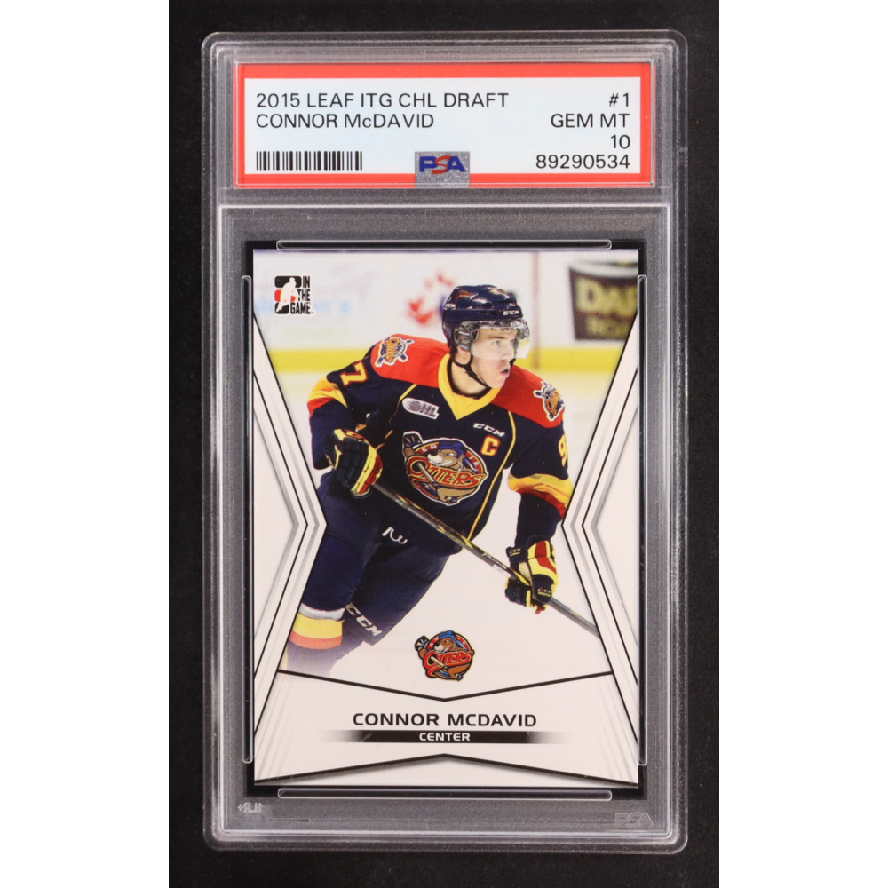 Connor McDavid 2015 Leaf ITG CHL Draft #1 RC (PSA 10) at PristineAuction.com