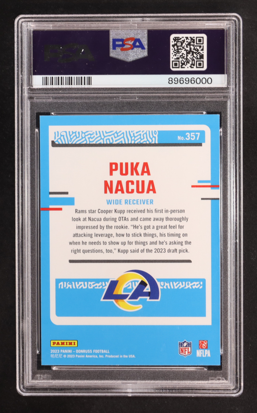 Puka Nacua 2023 Donruss #357 RR RC (PSA 10) at PristineAuction.com Puka Nacua 2023 Donruss #357 RR RC (PSA 10) at PristineAuction.com