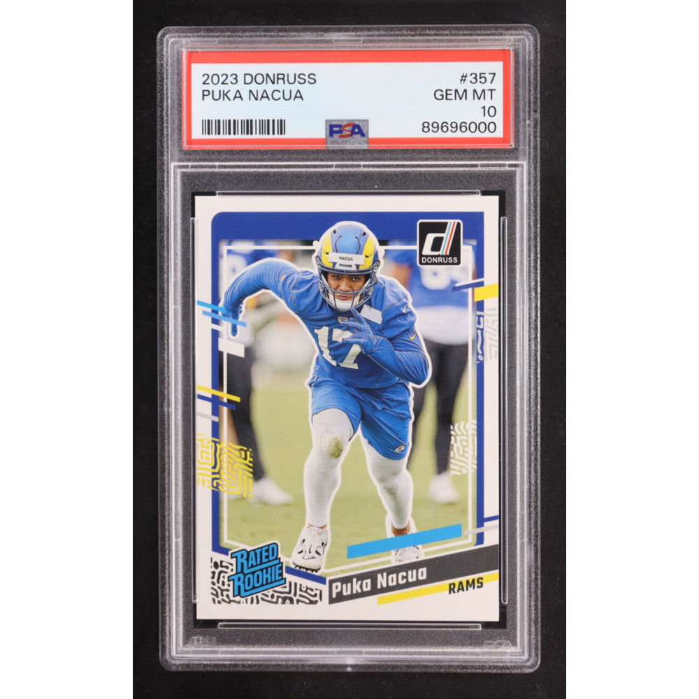 Puka Nacua 2023 Donruss #357 RR RC (PSA 10) at PristineAuction.com