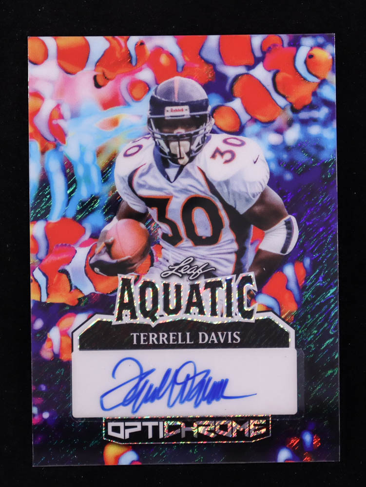 Terrell Davis 2025 Leaf Optichrome Aquatic Autographs Shimmer Clownfish #ATD1 #1/1 at PristineAuction.com Terrell Davis 2025 Leaf Optichrome Aquatic Autographs Shimmer Clownfish #ATD1 #1/1 at PristineAuction.com