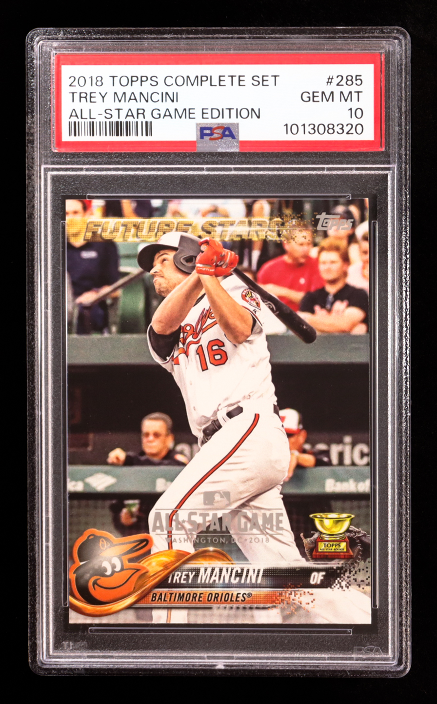 Trey Mancini 2018 Topps Factory Set All-Star Game Edition #285 (PSA 10) at PristineAuction.com Trey Mancini 2018 Topps Factory Set All-Star Game Edition #285 (PSA 10) at PristineAuction.com