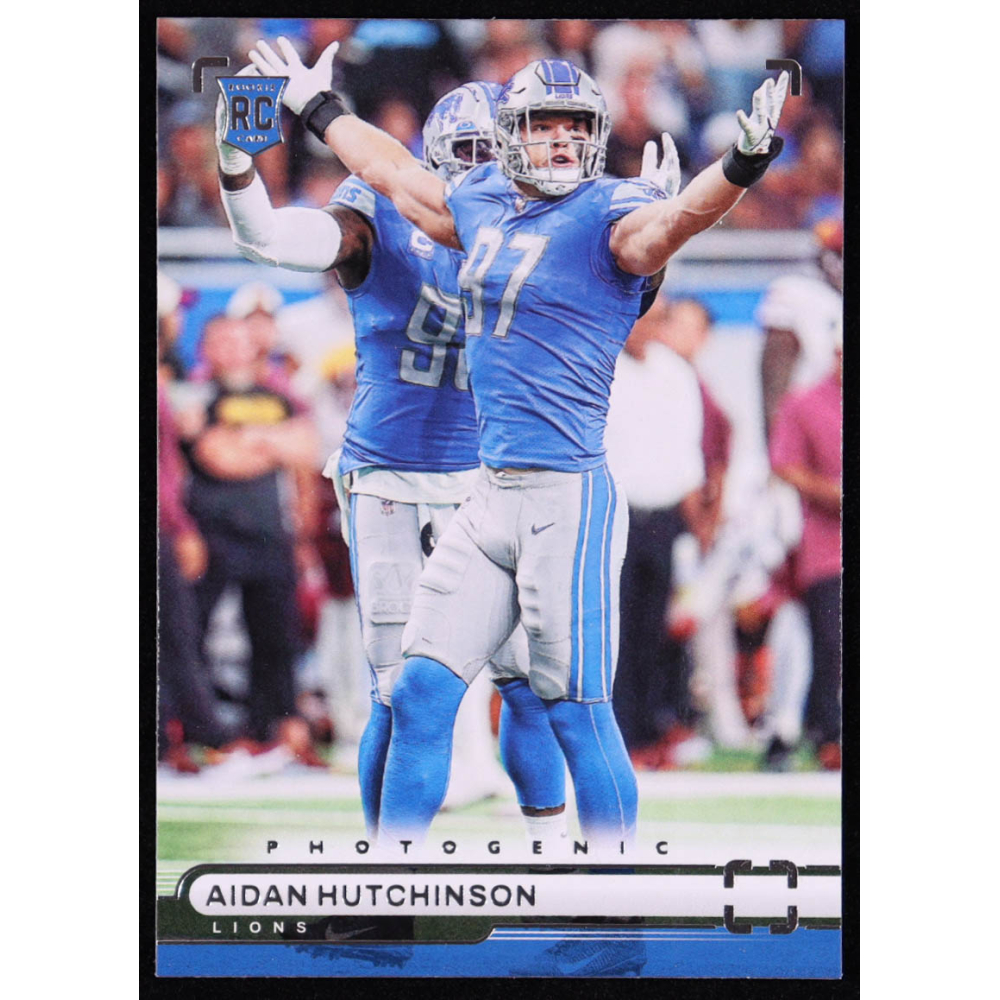 Aidan Hutchinson 2022 Panini Chronicles Photogenic #42 RC at PristineAuction.com