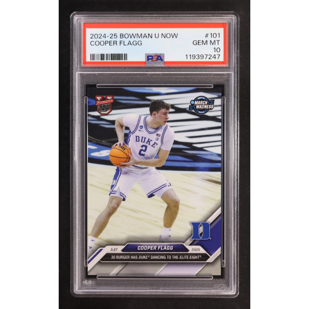 Cooper Flagg 2024-25 Bowman University Now #101 RC (PSA 10) at PristineAuction.com
