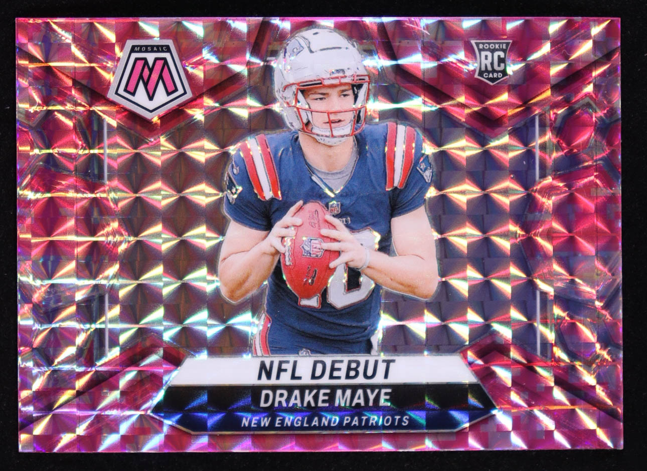Drake Maye 2024 Panini Mosaic Mosaic Camo Pink #273 DEB RC at PristineAuction.com Drake Maye 2024 Panini Mosaic Mosaic Camo Pink #273 DEB RC at PristineAuction.com