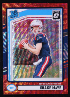 Drake Maye 2024 Donruss Optic Rated Rookies Preview Red Wave #379 RC at PristineAuction.com