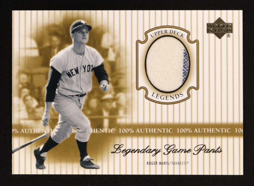 Roger Maris 2000 Upper Deck Legends Legendary Game Jerseys #JRM Pants at PristineAuction.com Roger Maris 2000 Upper Deck Legends Legendary Game Jerseys #JRM Pants at PristineAuction.com