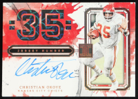 Christian Okoye 2025 Panini Impeccable Impeccable Jersey Number Autographs Gold #9 #1/5 at PristineAuction.com