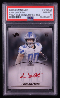 Sam Laporta 2023 Panini Luminance Year One Signatures Red #Y1SAM RC (PSA 8) at PristineAuction.com
