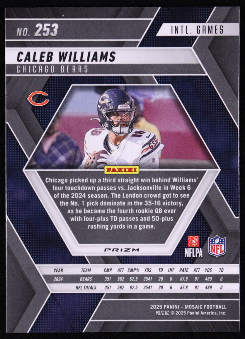 Caleb Williams 2025 Panini Mosaic Silver IG #253 at PristineAuction.com Caleb Williams 2025 Panini Mosaic Silver IG #253 at PristineAuction.com