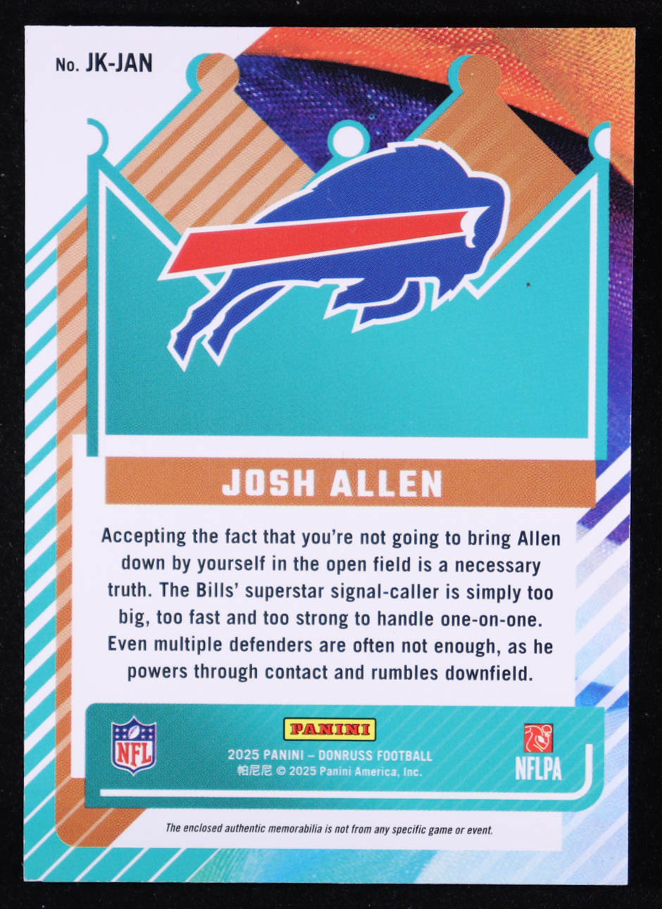 Josh Allen 2025 Donruss Jersey Kings #23 #165/425 at PristineAuction.com Josh Allen 2025 Donruss Jersey Kings #23 #165/425 at PristineAuction.com