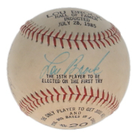 Lou Brock Hall of Fame Commemorative Baseball Signed By Lou Brock, Kenny Howell, Jeff Hamilton, Mike Scioscia (JSA) at PristineAuction.com