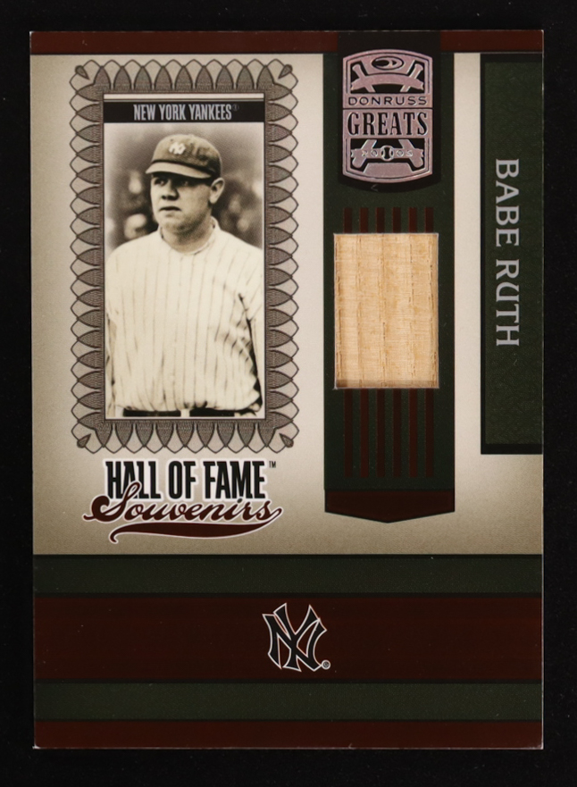Babe Ruth 2005 Donruss Greats Hall of Fame Souvenirs Material Bat #9 T4 at PristineAuction.com Babe Ruth 2005 Donruss Greats Hall of Fame Souvenirs Material Bat #9 T4 at PristineAuction.com