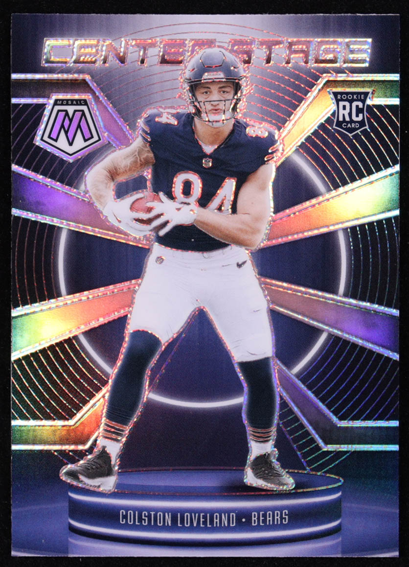 Colston Loveland 2025 Panini Mosaic Center Stage Silver #4 RC at PristineAuction.com Colston Loveland 2025 Panini Mosaic Center Stage Silver #4 RC at PristineAuction.com