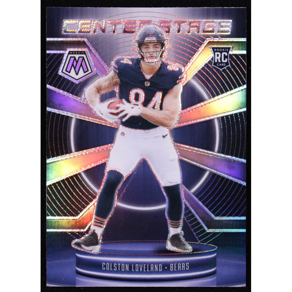 Colston Loveland 2025 Panini Mosaic Center Stage Silver #4 RC at PristineAuction.com