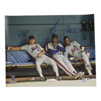 Mets 16x20 Photo Signed by (3) with Dwight Gooden, Lenny Dykstra & Darryl Strawberry Inscribed "Dr. K", "Nails", & "Strawman" (Steiner & MLB) at PristineAuction.com