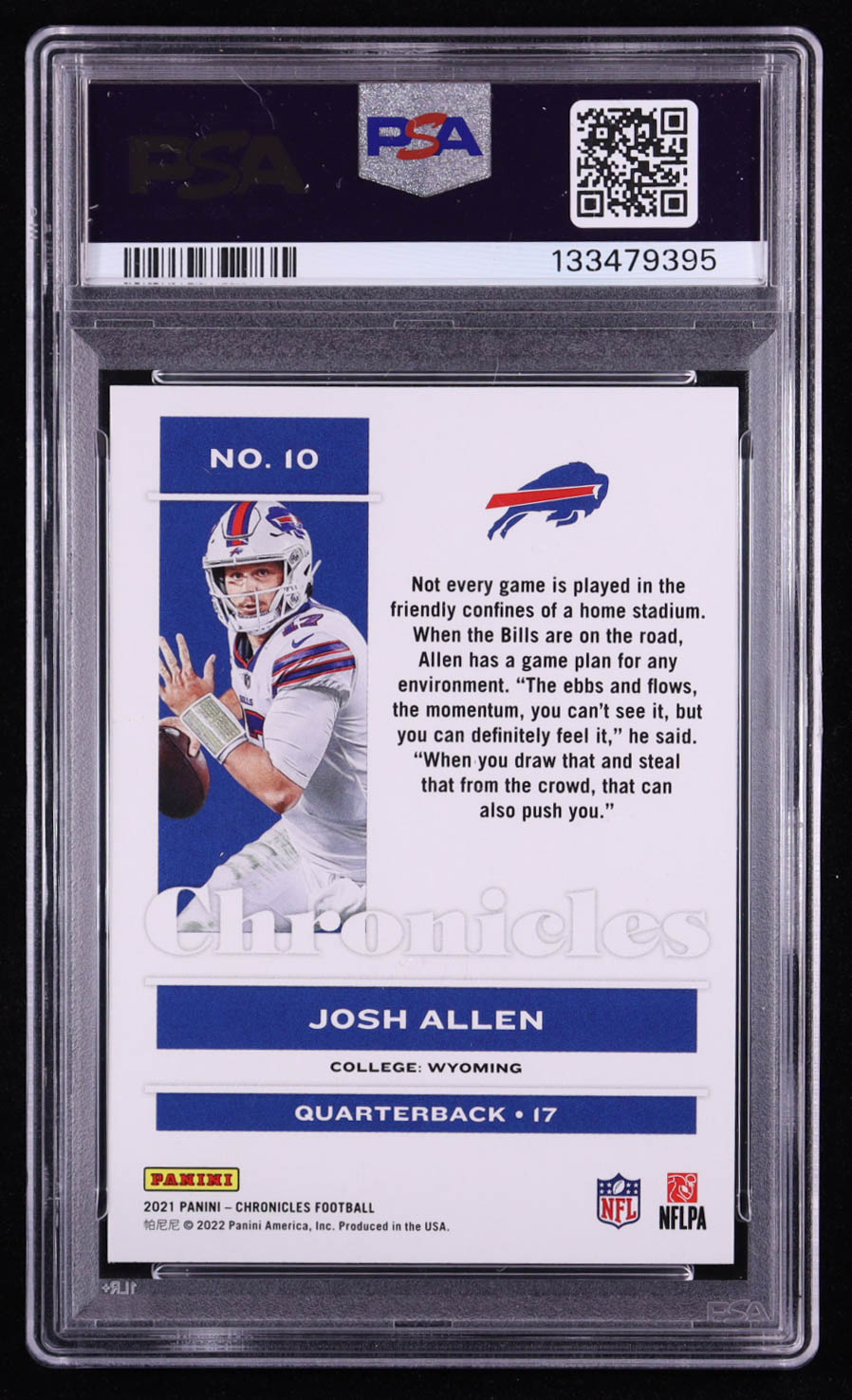 Josh Allen 2021 Panini Chronicles #10 (PSA 10) at PristineAuction.com Josh Allen 2021 Panini Chronicles #10 (PSA 10) at PristineAuction.com