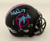 Devon Achane Signed Dolphins Miami Vice Alternate Speed Mini Helmet (Beckett) at PristineAuction.com