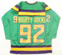 "The Mighty Ducks" Cast-Signed Jersey by (9) with Shaun Weiss, Aaron Schwartz, Jane Plank With Character Name Inscriptions (Beckett) at PristineAuction.com