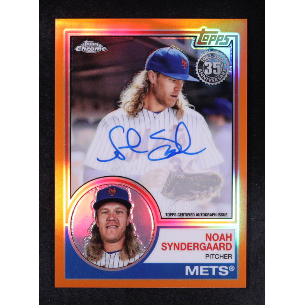 Noah Syndergaard 2018 Topps Chrome '83 Topps Autographs Orange Refractors EXCH #83TANS #19/25 at PristineAuction.com