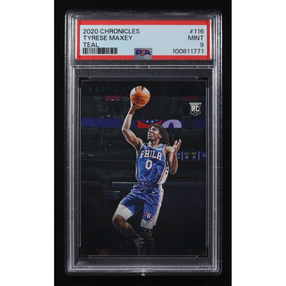 Tyrese Maxey 2020-21 Panini Chronicles Teal #116 RC (PSA 9) at PristineAuction.com