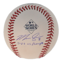 Marcus Semien Signed 2023 World Series Baseball Inscribed "2023 WS Champs" (Beckett) at PristineAuction.com