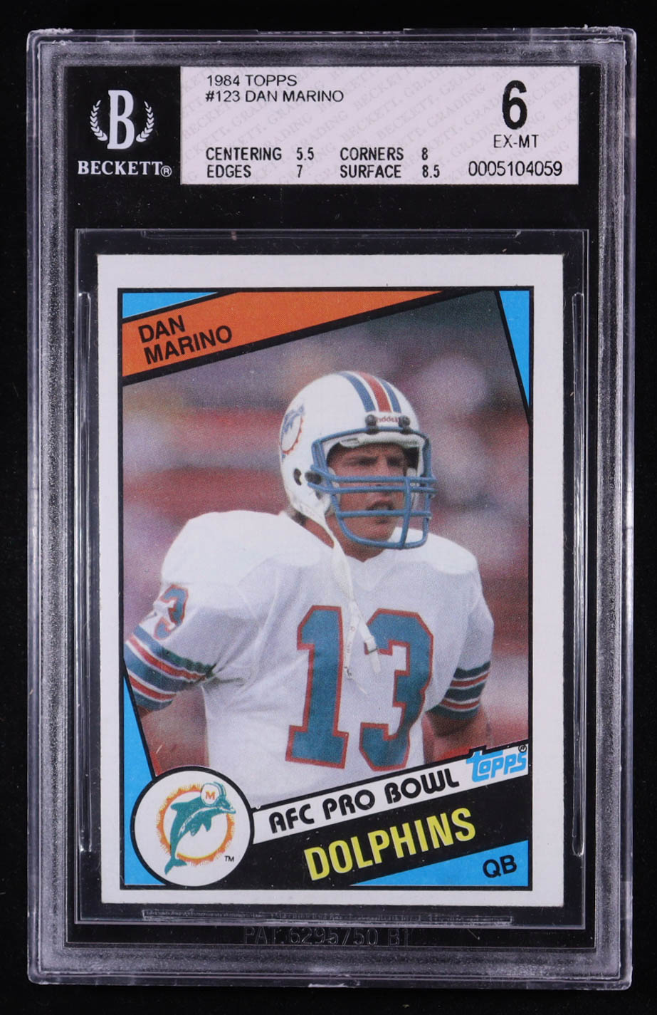 Dan Marino 1984 Topps #123 RC (BGS 6) at PristineAuction.com Dan Marino 1984 Topps #123 RC (BGS 6) at PristineAuction.com