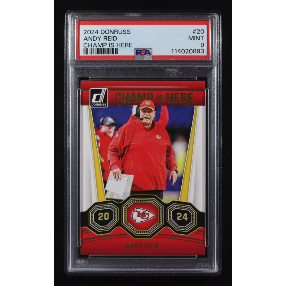 Andy Reid 2024 Panini Donruss Champ Is Here #20 (PSA 9) at PristineAuction.com