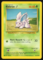 Nidoran 1999 Pokemon Base Unlimited #55 at PristineAuction.com