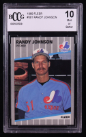 Randy Johnson 1989 Fleer #381 RC UER/Innings for '85 and/'86 shown as 27 and/120, should be 27.1/and 119.2 (BCCG 10) at PristineAuction.com