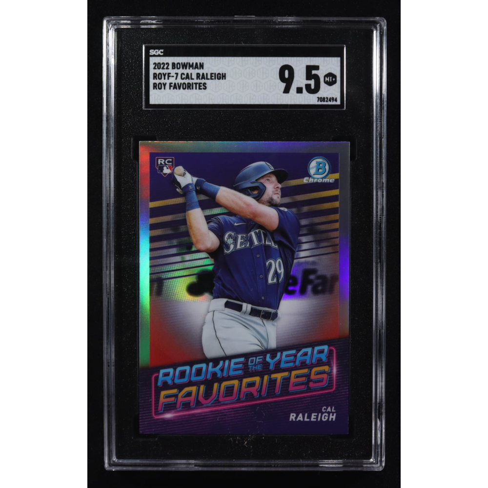 Cal Raleigh 2022 Bowman Chrome Rookie Of The Favorites #ROYF-7 RC (SGC 9.5) at PristineAuction.com