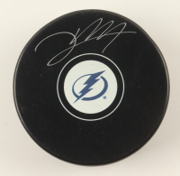 Emil Lilleberg Signed Lightning Logo Hockey Puck (JSA) at PristineAuction.com