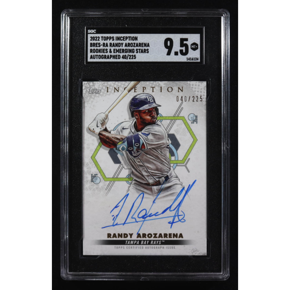 Randy Arozarena 2022 Topps Inception Rookies & Emerging Stars Autographs #BRES-RA #040/225 (SGC 9.5) at PristineAuction.com