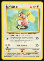 Farfetch'd 1999 Pokemon Base Unlimited #27 at PristineAuction.com