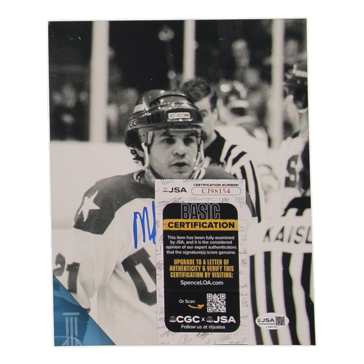 Mike Eruzione Signed Team USA 8x10 Photo Inscribed "80 Gold" (JSA) at PristineAuction.com Mike Eruzione Signed Team USA 8x10 Photo Inscribed "80 Gold" (JSA) at PristineAuction.com