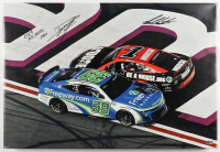 Daniel Su&aacute;rez & Ross Chastain Signed NASCAR 2024 Atlanta Win 20x30 Gallery Wrapped Photo on SpeedCanvas Inscribed "2024 Atlanta .003" (Suarez COA) at PristineAuction.com