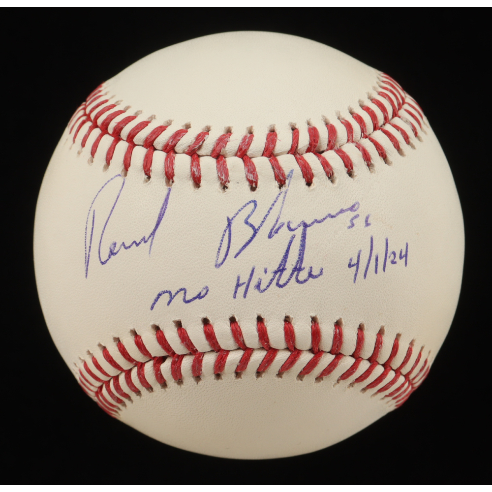 Ronel Blanco Signed OML Baseball Inscribed "No Hitter 4/1/24" (Beckett) at PristineAuction.com